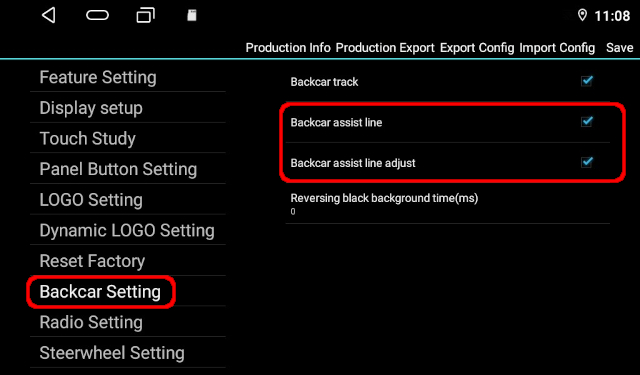 kasuvar KAR7S バックカメラアシストライン設定