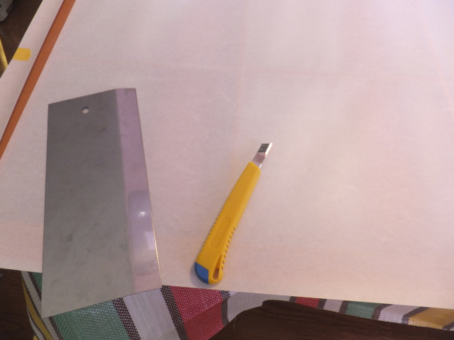 障子紙（両面テープ貼り）の貼り方切断